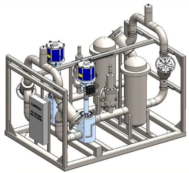 High Purity Nitrogen Pressure Control and Filtration Bulk Gas Skid